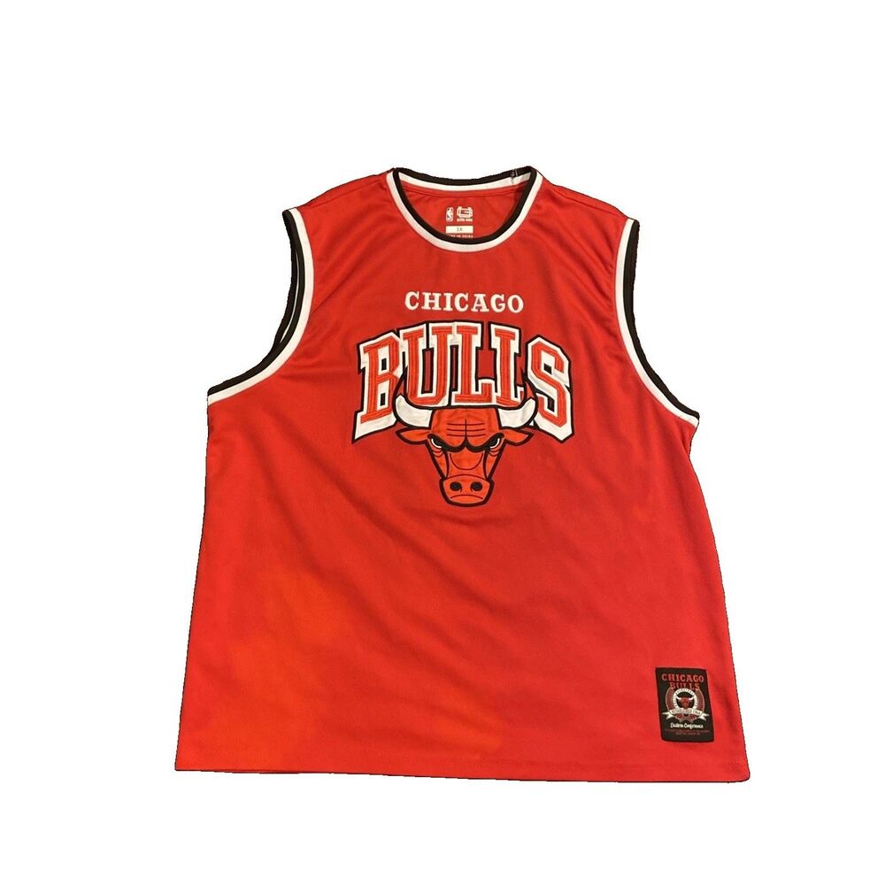 Ultra Game Chicago Bulls Jersey Men’s 2X Red NBA Shirt Tank top Vintage Style